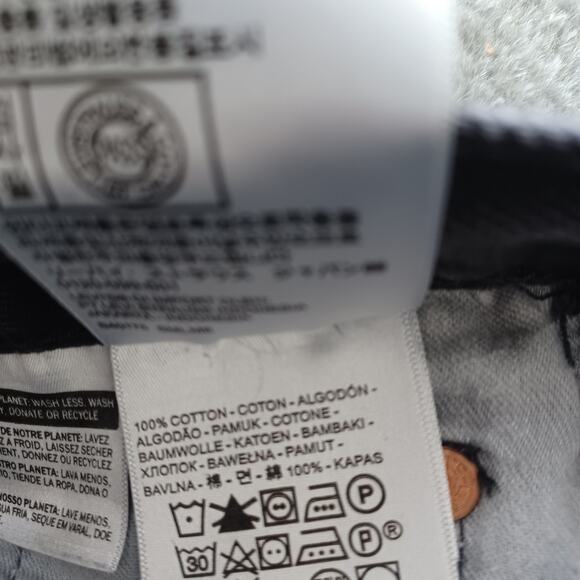 Levis 501 Jeans Mens 29x32 Black Stretch Casual Faded Button Fly Western Work - Picture 9 of 10